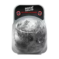 Doc Johnson Oxballs 2-Piece Black C-Ring Set - Bulk 50-Pack, Body-Safe TPE