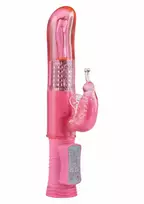 TOYJOY TOYJOY Happy Hugging Butterfly Dual Motor Vibrator, 8 Modes, Pink
