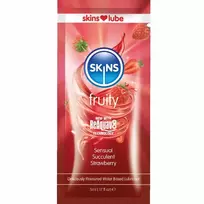 SKINS Fruity Water-Based Lubricant Strawberry 5ml Single-Dose