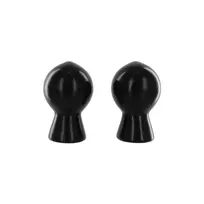 XR Brands Size Matters Nipple Booster Black Rubber Vacuum System 2.6in