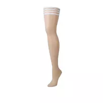 Kix'ies Kix'ies Brooke Leanne Thigh-Highs C Silky Sheer White Polka Dot