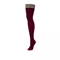 Kix'ies Kix'ies Heather Thigh-High Tights D Red - Opaque Stay-Up Design