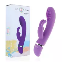 INTENSE Intense Susy Silicone Rabbit Lilac Oscillating Dual Motor Vibrator 18.8cm