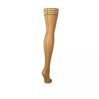 Kix'ies Kix'ies Vanessa Sheer Thigh-Highs D Nude - Back Seam & Cuban Heel