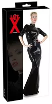 LateX Elegant Latex Dress Black Size L Reversible with Full-Length Zip