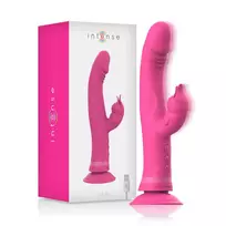 INTENSE Intense Julio Dual Motor Pink Silicone Rabbit Massager 24cm Waterproof