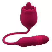 Evolved Evolved Wild Rose Intimate Tongue System Red, Dual Motor, USB Rechargeable