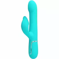 PRETTY LOVE Pretty Love Rabbit Vibrator Pearls Aqua Green - Dual Motor & Beads System