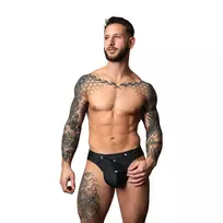 Male Power Male Power Oh Snap! Snap Off Jock S/M Black - Tearaway System, Spandex