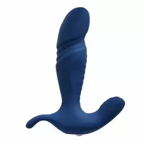 Gender X Evolved True Blue Dual Motor Vibrating Massager Blue Silicone