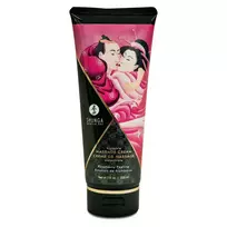Shunga Shunga Massage Cream Raspberry 200ml - Silky Edible Body Care