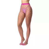 Mapale Mapele Fence Net Pantyhose One Size Pink - Durable Mesh Design