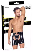 Black Level Black Level Men's Vinyl Chaps 2XL - Shiny Stretch Finish, Decorative Ring
