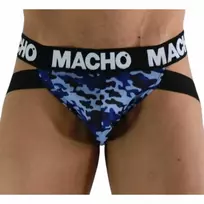 MACHO UNDERWEAR Macho MX28MA Jockstrap Military Blue S - Lycra Comfort & Support