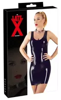 Late X Black Level Mini Dress 2XL - Sleek Latex, Sleeveless, Black Finish
