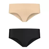 Bye Bra Bye Bra Invisible Hipster Set Nude & Black S - Seamless Comfort 2-Pack