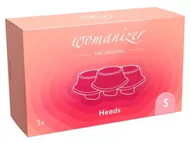 Womanizer Heads S Replacement Set 3pcs, Silicone, Pink, Size S