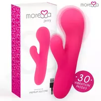 MORESSA Moressa Jerry Premium Silicone Dual Motor Intimate Machine, 30 Modes, Pink