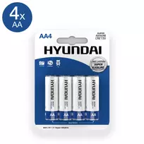 Hyundai Super Alkaline AA Batteries 4-Pack - Long-Lasting Power Cells