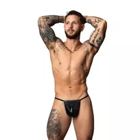 Male Power Male Power Liquid Onyx 2.0 Wetlook G-String Black One Size