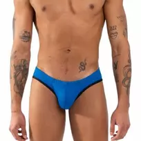 BURN 018 Blue Slip S - Premium Breathable Fantasy Design Underwear