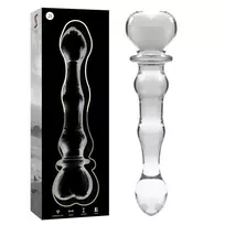NEBULA SERIES BY IBIZA Ibiza Nebula Series Model 21 Glass Intimate Device Clear 20.5cm