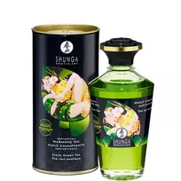 Shunga Shunga Aphrodisiac Warming Oil Green Tea 100ml - Edible Sensual Formula