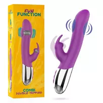 FUN FUNCTION Fun Function Combi Double Tapping Intimate System, Dual Motor, Pink, 21 cm