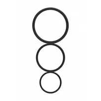 Shots Toys Screaming O Flat Ring Set - Anatomical Silicone Support, 3 Sizes