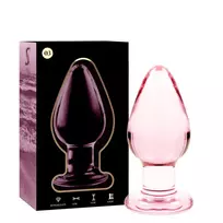 NEBULA SERIES BY IBIZA Ibiza Nebula Series Model 3 Intimate Glass Plug Pink 11cm O5cm Borosilicate