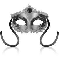 OHMAMA OHMAMA Black Diamond Gray Mask - Decorative Rigid Unisex Venetian Style