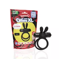 The Screaming O 4B Ohare XL Black - Silicone Rabbit Ring, Waterproof
