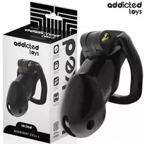Addicted Toys Locked Midnight Cell Anatomic Cage Size L Black 107mm