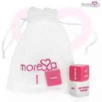 MORESSA Moressa Dice Game Set English - Resin, 2 Dice & Satin Bag, 2cm
