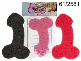 Kemis Sponge Willy Fun Soft Novelty Washing Sponge Multicolor 19x12 cm