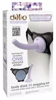 Dillio Platinum Pipedream Dillio Platinum Body Dock SE Strap-On Kit with Curved Silicone Attachment