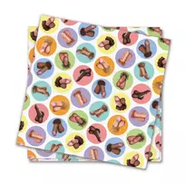Little Genie Productions Dirty - Party Napkins Colorful 2-Ply Set of 8 for Bachelorette Events