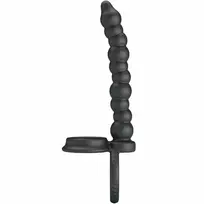 Pretty Love Dillion Dual-Motor Silicone Ring Black, 12 Modes, USB