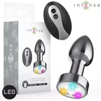 INTENSE INTENSE Metal Plug S - Vibrating, LED Base, Remote Control, Silver