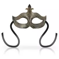 OHMAMA OHMAMA Fleur de Lis Copper Mask - Rigid Unisex Venetian Style, One Size