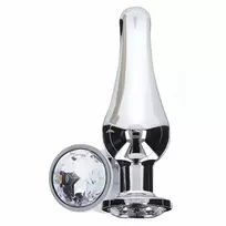 TOYJOY ToyJoy Diamond Bum Bijou Medium Aluminum Plug with Silver Accent 11cm
