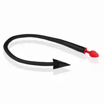 Ouch! by Shots Sinner Gear Silicone Intimate Plug with Devil Tail Black 38 cm