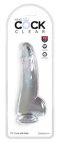 King Cock King Cock Clear 7.5” Model with Suction Base, Transparent TPE, 19 cm
