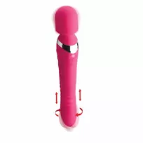 XR Brands INMI Ultra Thrust-Her Silicone Wand Dual-Action Massager Pink 27.3cm