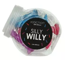 Orion Brand Addiction Silly Willy Mini Display Set - 12 Silicone Color Models, 8.4 cm
