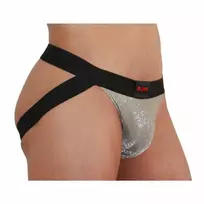 BURN Jockstrap Shiny Beige/Black M - Premium Comfort & Style