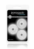 NS NOVELTIES Renegade Dyno Rings Set - Flexible TPE, Assorted Sizes & Colors