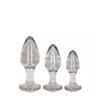Ouch! by Shots Shots Crystal Clear Acrylic Plug Set 3 Sizes Transparent Finish