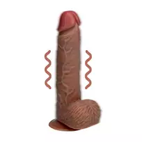 RealRock by Shots RealRock Vibrating Firm Model with Suction Cup 23 cm Tan