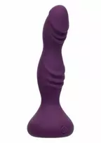 Deep Stud Probe Silicone Dual Motor Curved Intimate Device Black
